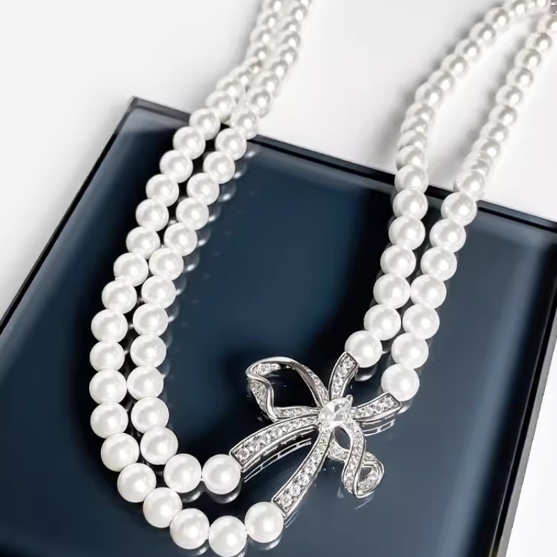 925 فضة خطين اللؤلؤ قلادة وأقر - مراجعة Freshwater Line وسعره